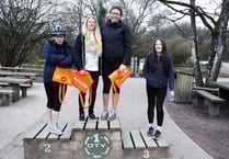 Gloucestershire College girl power in forest Enduro race