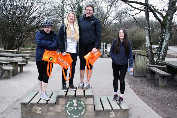 Gloucestershire College girl power in forest Enduro race