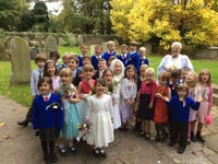 Whitchurch children role play a wedding