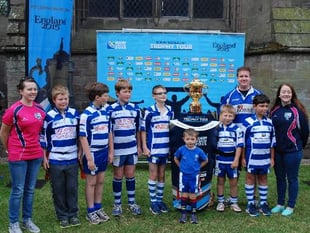 Ross Rugby Club get up close with the Webb Ellis Trophy