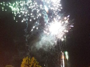 Record crowds enjoy bonfire and fireworks
