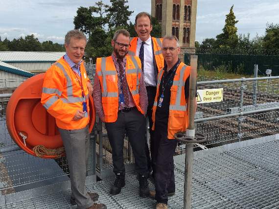 Local MP visits water treatment works