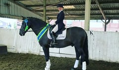 First place at British Dressage Area Festival for Alice and Des