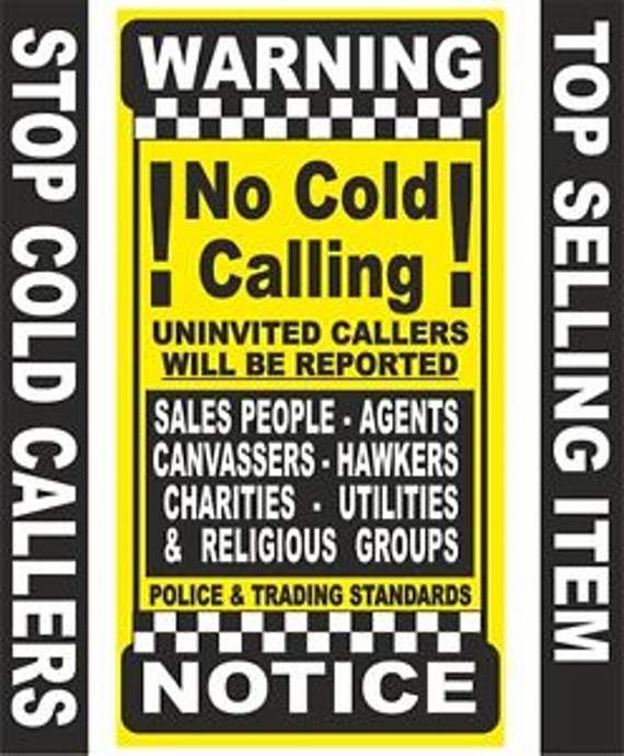 Printable No Cold Callers Sign