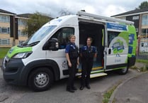 Mobile police station in Ross-on-Wye