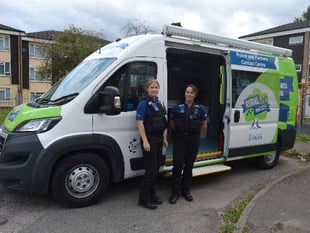 Mobile police station in Ross-on-Wye