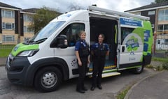 Mobile police station in Ross-on-Wye