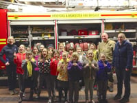 Brownies' exciting visit to Ross Fire Station