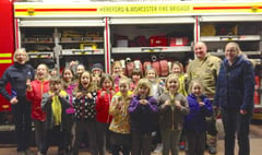 Brownies' exciting visit to Ross Fire Station