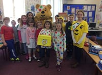 Ross-on-Wye pupils pose with Pudsey