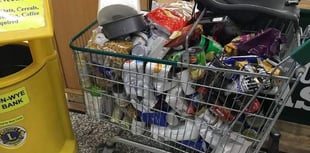 Trolley-full donated to the Ross Food Larder