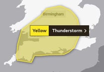 Thunderstorm warning for Ross-on-Wye