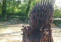 Oak replica of Game of Thrones' iconic chair arrives in the Forest of Dean