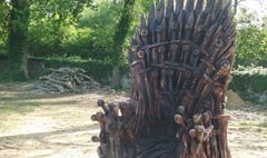 Oak replica of Game of Thrones' iconic chair arrives in the Forest of Dean