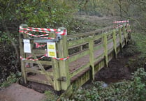 Footbridge on popular walk closed