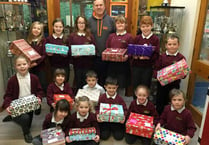 Gorsley pupils contribute to shoebox appeal