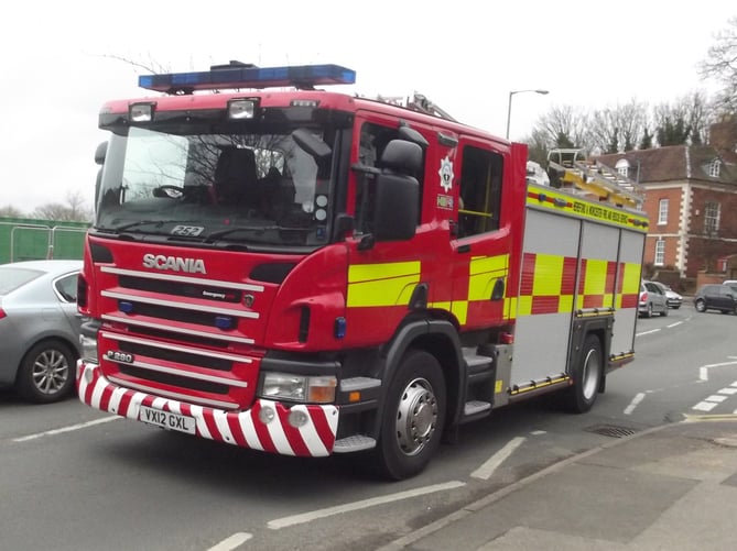 Hereford and Worcester Fire and Rescue Service fire engine