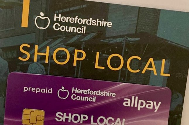 Shop Local Herefordshire card