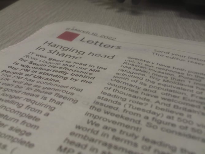 Readers’ letters, Ross Gazette.
