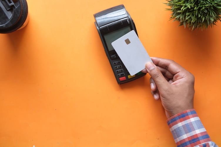 Contactlesss card stock image.