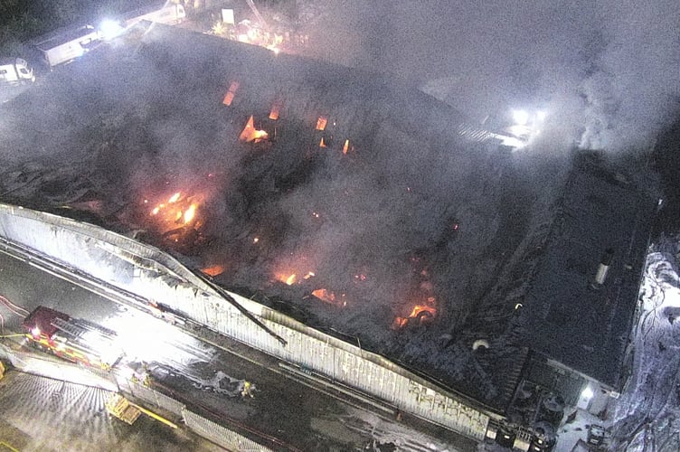 Firefighters tackle huge blaze at Ross industrial site