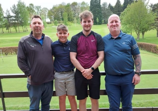 Left to right: Paul and Isaac Vitale and Max and Simon Phillips
