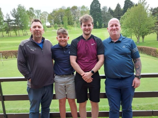 Left to right: Paul and Isaac Vitale and Max and Simon Phillips