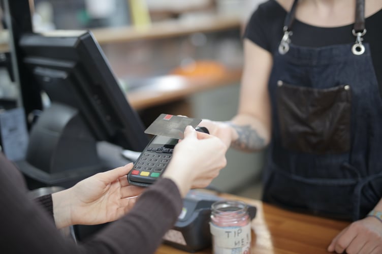 Cashier stock image.