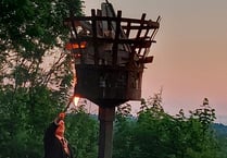 Beacon lit at sunset for platinum jubilee