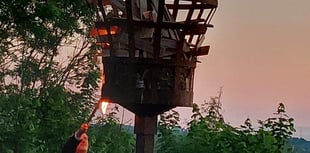 Beacon lit at sunset for platinum jubilee