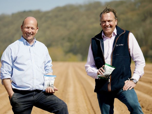 Two Farmers Crisps is the brainchild of Herefordshire farmers, and longtime friends, Mark Green and Sean Mason. In 2018, the two farmers decided to develop a range of hand-cooked crisps that celebrate local ingredients whilst causing minimal impact to the environment, by way of a 100 per cent plastic-free and compostable packet