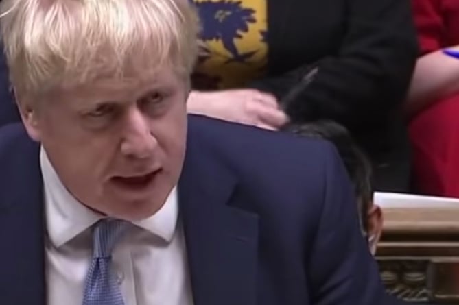 Boris Johnson speaking at Parliament. Photo: BBC News
