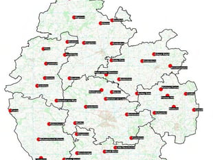 The villages earmarked for 2,500 new homes