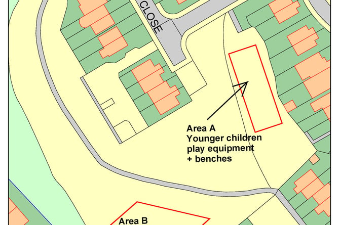 Proposed play park at Bluebell Close, Ross-on-Wye.