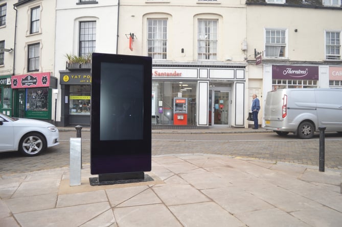 Digital notice board, Ross-on-Wye town centre