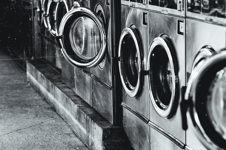 A stock photo of a washing machine.