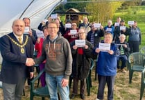 Mayor of Ross Ed O’Driscoll presents awards at Ross Community Garden