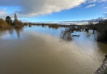 Wye still high at Wilton Bridge