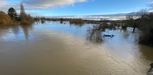 Wye still high at Wilton Bridge