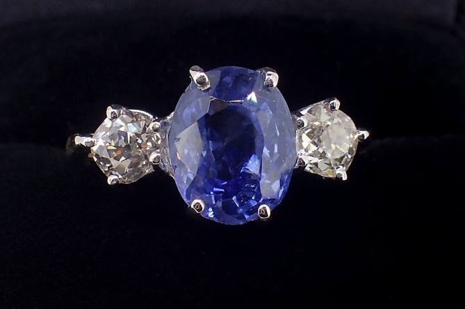 Sapphire and diamond ring