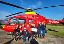 Ross Lions drop £1,000 on Midlands Air Ambulance