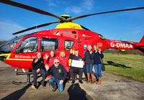 Ross Lions drop £1,000 on Midlands Air Ambulance