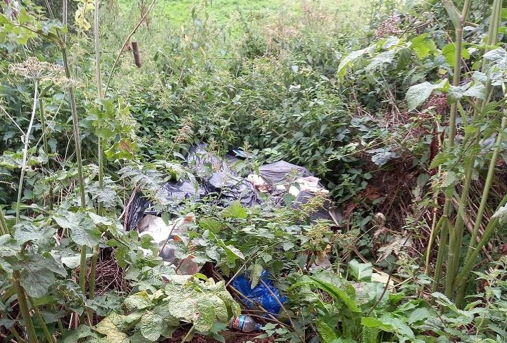 Flytipping left at Tidnor Lane Hereford