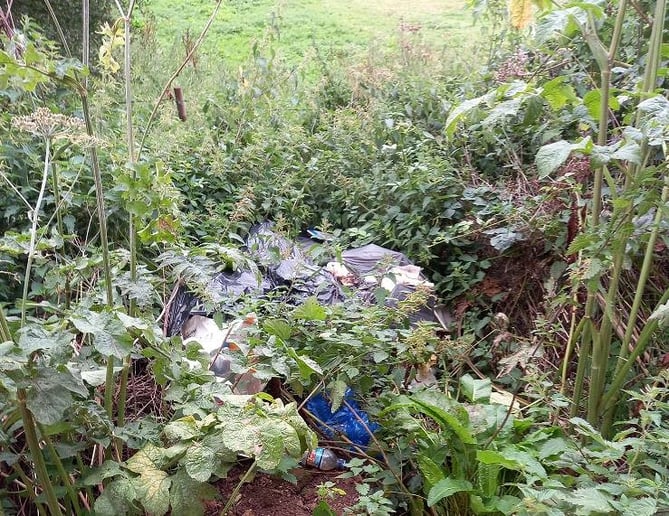 Flytipping left at Tidnor Lane Hereford