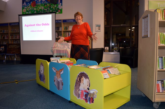 Clare West presenting new children's' book boxes