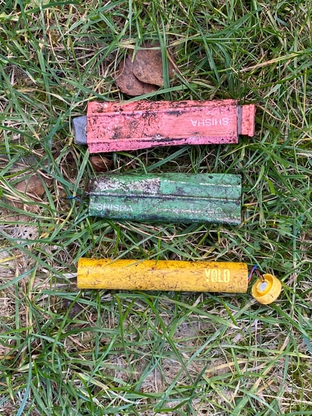 Discarded vapes in Ross-on-Wye