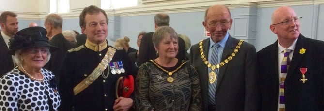 Joyce Thomas with Patrick Darling DL, High Sheriff