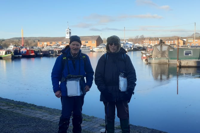Nigel Heath and Peter at the end of the Worcs & Shrop canal walk