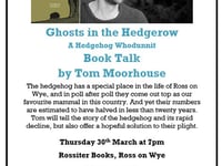 Dr Tom Moorhouse to discuss new book, Ghosts in the Hedgerow