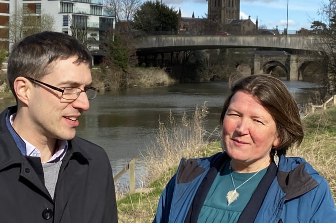 Green Party Leader Adrian Ramsay (left) Green Councillor Ellie Chowns (right)